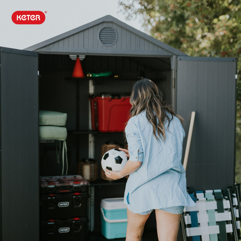 Keter Darwin 6x4 ft. Durable Resin Outdoor Storage Shed With Floor